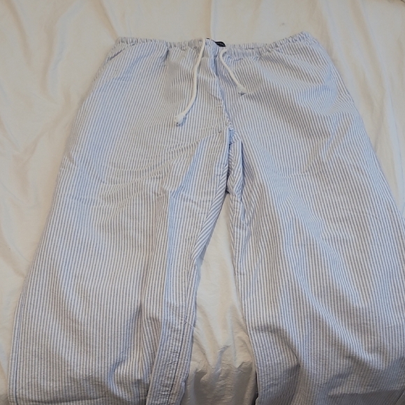 Brandy Melville Other - Women's Light Blue Striped Drawstring Pants